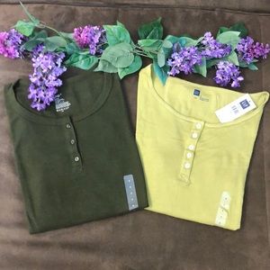 Bundle New Gap 3/4 sleeve shirts size small